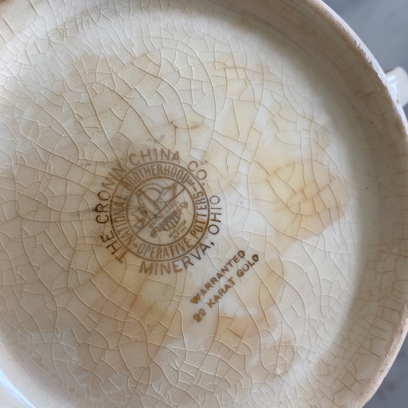 The Cronin China Co. pot w/ lid 22 karat gold - Picture 11 of 15